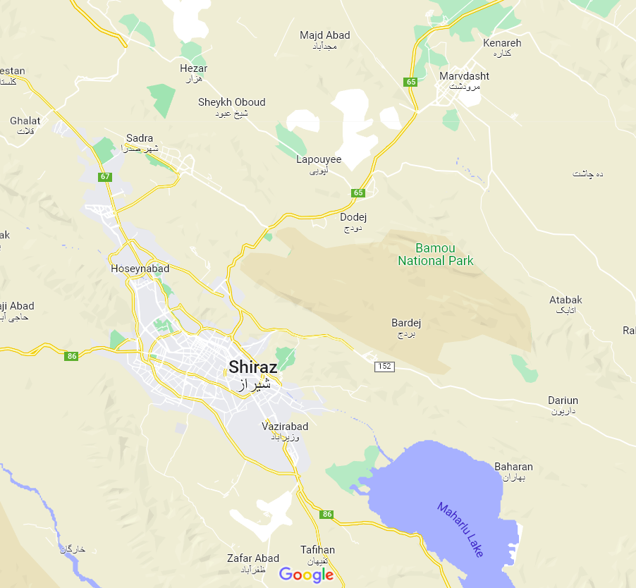 نقشه برنامه سفر شیراز